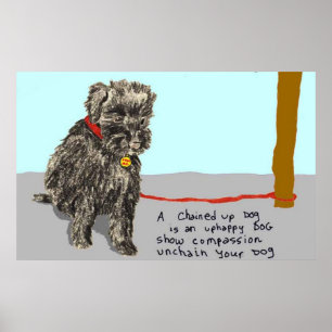 Póster Desencadear Seu Cachorro, Seja Compassivo