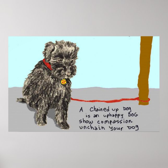 Póster Desencadear Seu Cachorro, Seja Compassivo (Frente)