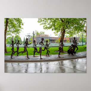 Poster Desenhadores de Esculturas do Spokane Washington B