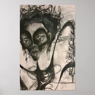 Poster desenho a carvão