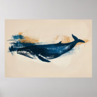 Desenho abstrato de Baleia Azul