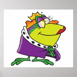 Póster desenho animado da rainha do sapo bobo