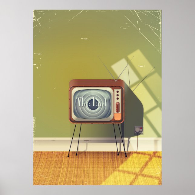 Poster Desenho animado de televisão vintage (Frente)