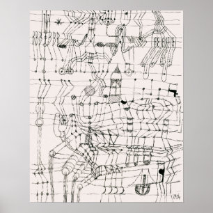 Poster Desenho anotado na forma de uma rede (1920)