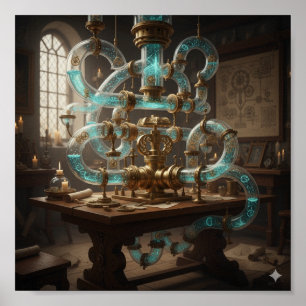 Poster Desenho Científico Renascentista