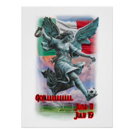Póster Desenho Colorido do Anjo da Independência em um