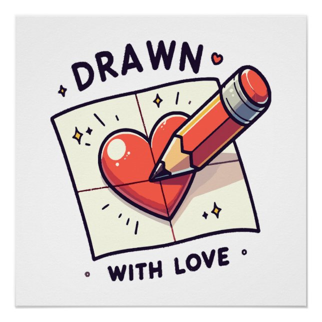 Póster Desenho com amor (Frente)
