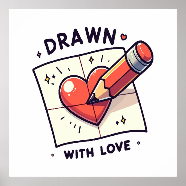 Poster Desenho com amor (Frente)