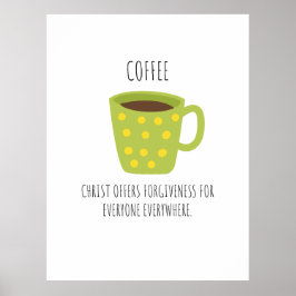 Poster Desenho Cristão de CAFÉ