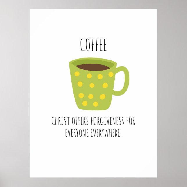 Poster Desenho Cristão de CAFÉ (Frente)