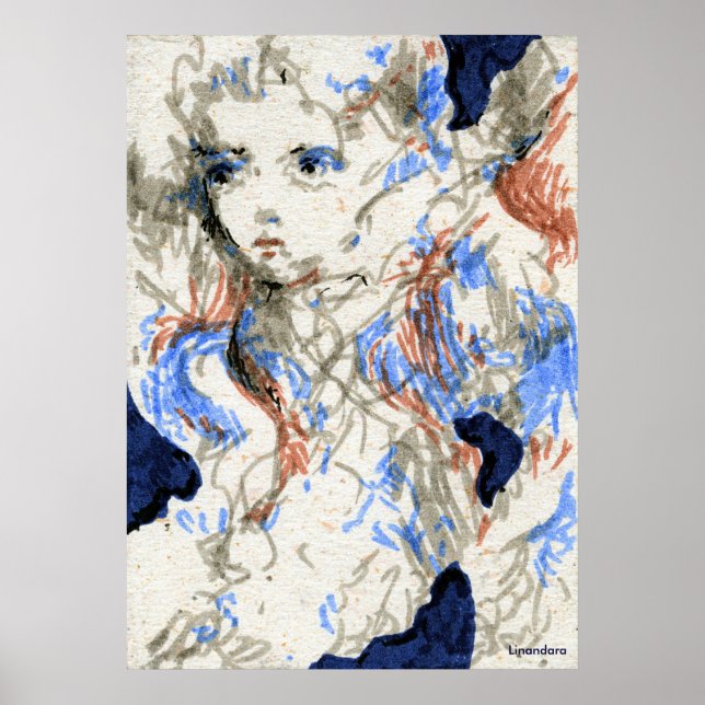 Poster Desenho da Caneta de Tinta Serágrafa (Frente)