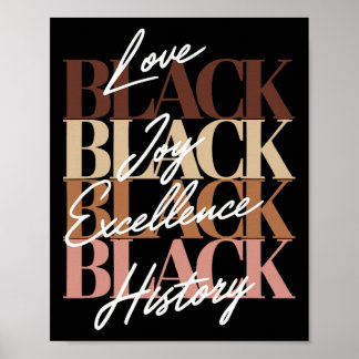Poster Desenho da História Negra Para Mulheres Amor Negro