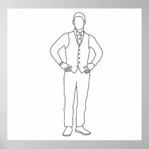 Poster Desenho da linha Blaine Anderson