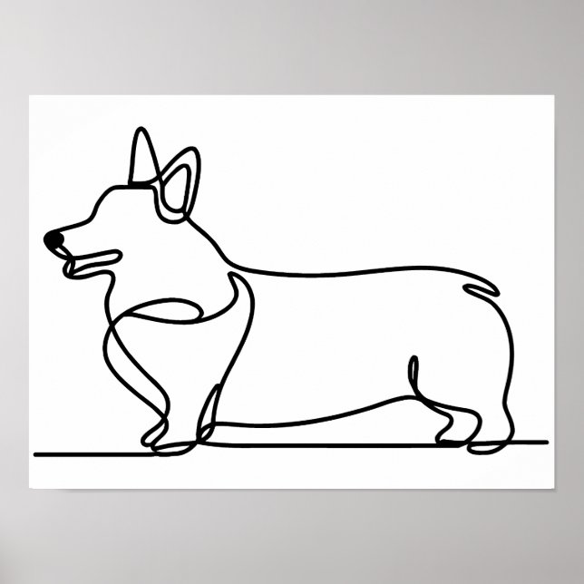 Poster Desenho da Linha Corgi (Frente)