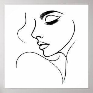 Poster Desenho da Linha Face