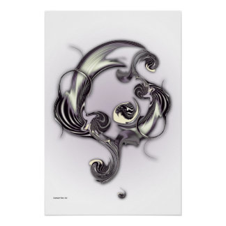 Póster "Desenho da Poesia Inversa", Poster brilhante