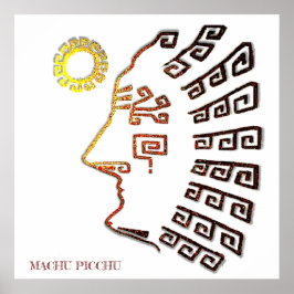 Poster Desenho da Silhueta de Machu_Picchu