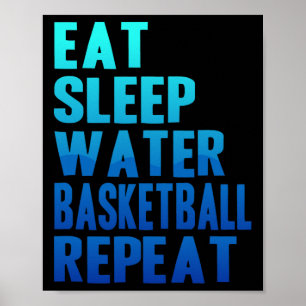 Poster Desenho de Água do Sono Repetir Tropic de Esportes