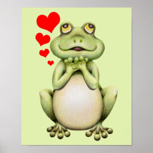 Póster Desenho de Amor do Sapo