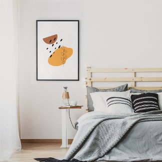 Poster Desenho de arte da linha de retrato minimalista Ab