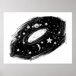 Poster Desenho de Arte para Crianças Celestiais do Sistem