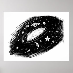 Poster Desenho de Arte para Crianças Celestiais do Sistem