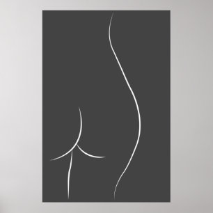 Poster Desenho de Booty Minimalista