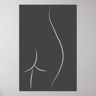 Poster Desenho de Booty Minimalista