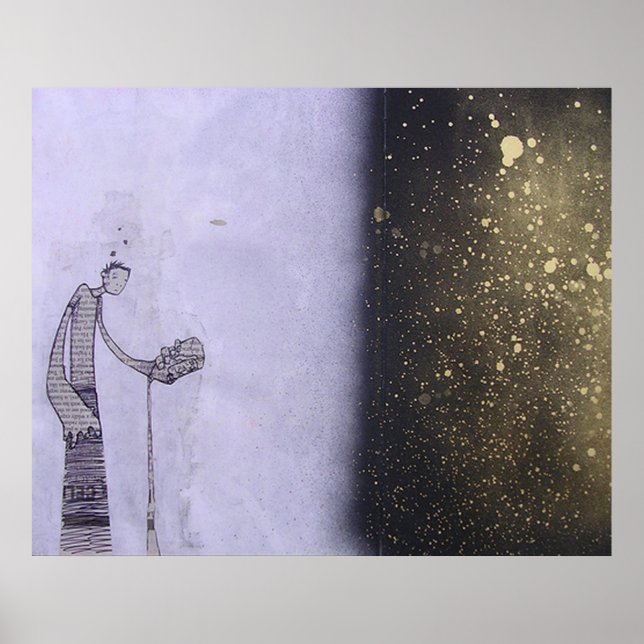 Póster Desenho de Cerveja Despejada (Frente)