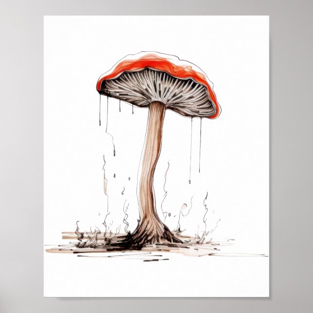 Poster Desenho de cogumelo (Frente)