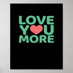 Poster Desenho de Coração com Tipografia Mínima Eu Te Amo