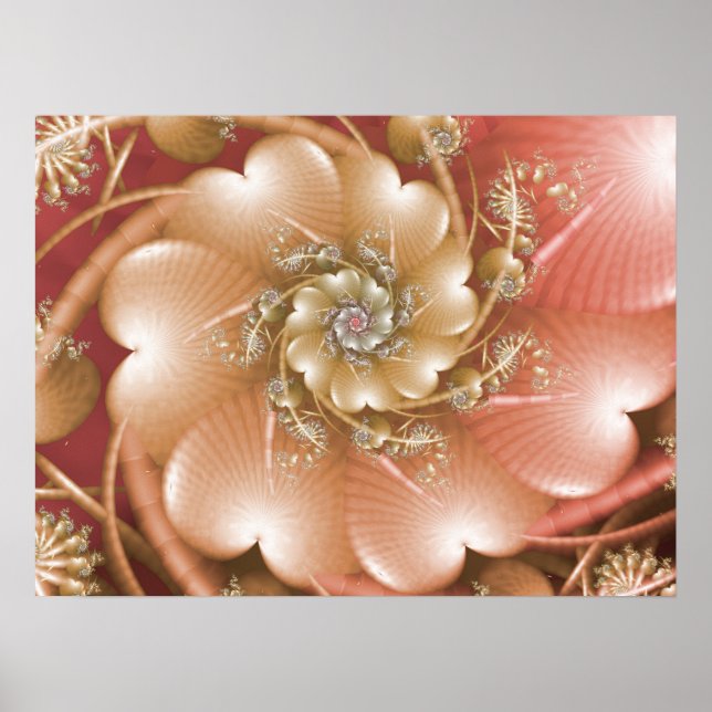 Poster Desenho de Coração Rosa (Frente)