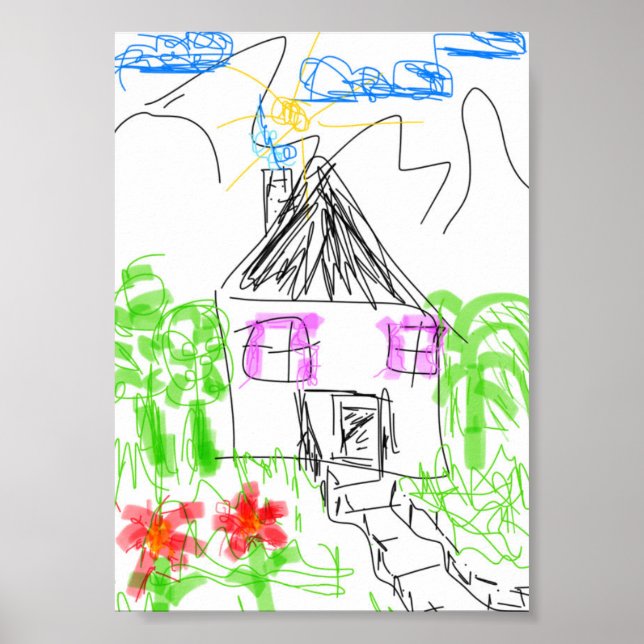 Poster Desenho de dedo infantil (Frente)