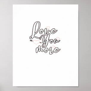 Poster Desenho de Estética Moderna 'Eu Te Amo Mais'