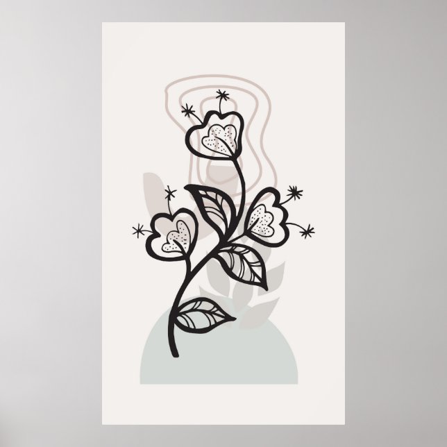 Poster desenho de fundo abstrato (Frente)