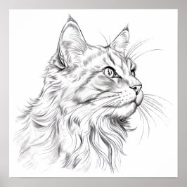 Poster Desenho de gato