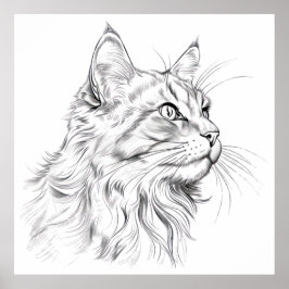 Poster Desenho de gato
