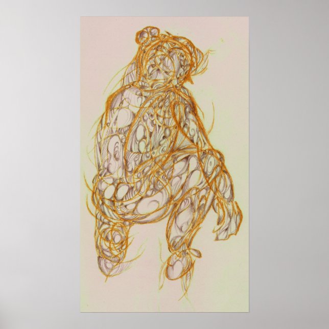 Poster Desenho de gesto feminino (Frente)