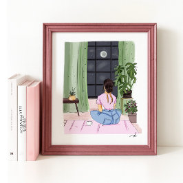 Poster Desenho de ilustração de moda