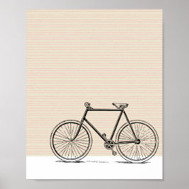 Poster Desenho de Linha de Bicicleta na moda Moderna