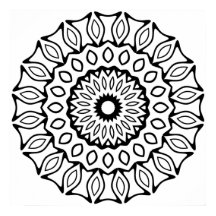 Desenho de Mandala com Arco Ornamentado e Padrão d
