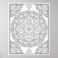 Desenho de Mandala de Flor Bonita para Colorir