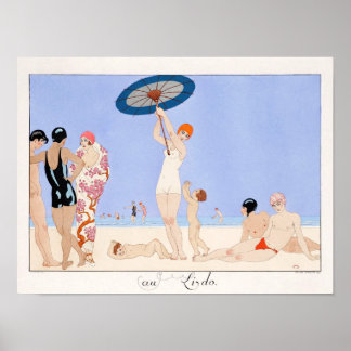 Poster Desenho de moda Au Lido Plate no.14 (1920)