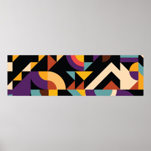 Poster desenho de padrões geométricos abstratos