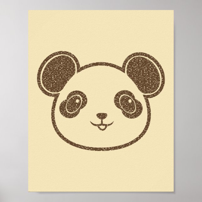 Poster Desenho de Panda Bonito (Frente)