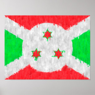 Poster Desenho de pintura a óleo do Burundi