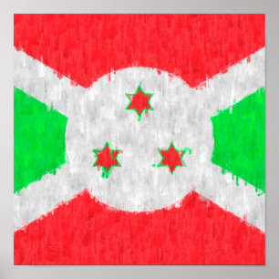 Poster Desenho de pintura a óleo do Burundi