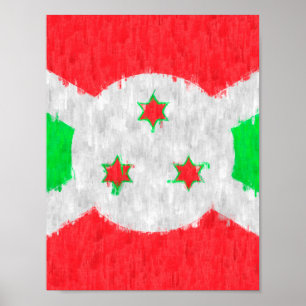 Poster Desenho de pintura a óleo do Burundi
