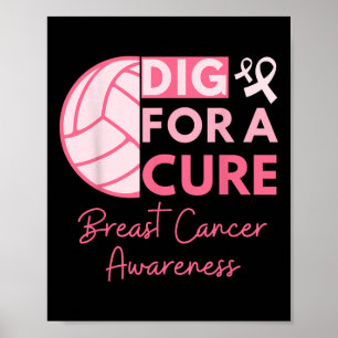 Poster Desenho De Sensibilização Do Cancer Para Um Volley