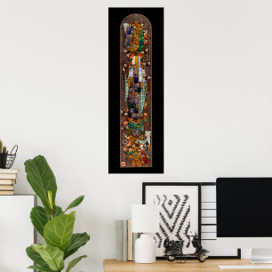 Poster Desenho de Vitral de St. Gobnait
